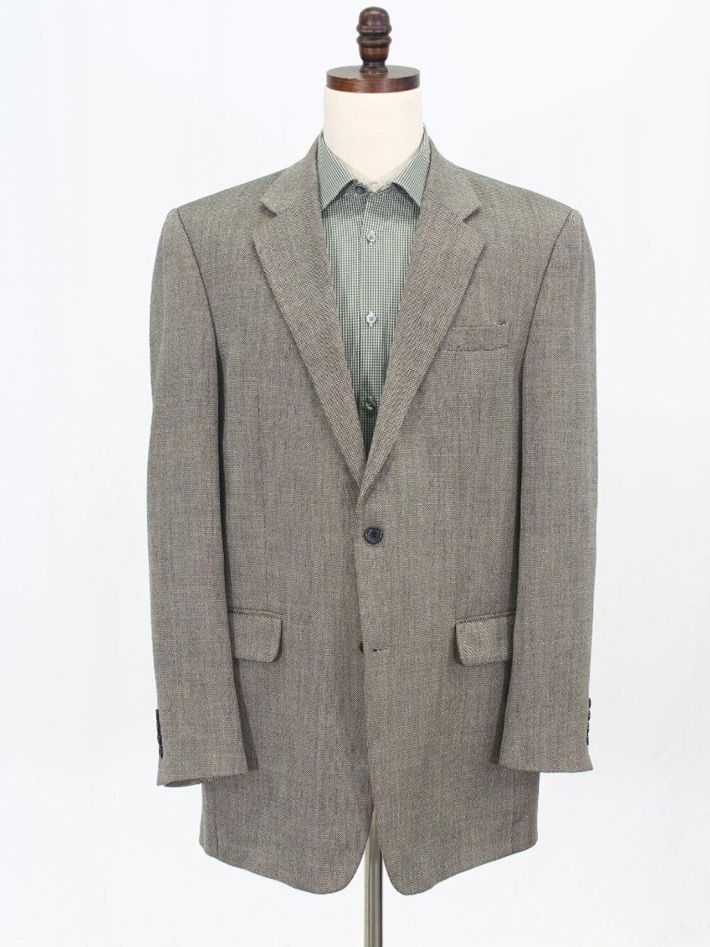 Hart Schaffner Marx 44L Brown Blazer Sport Coat Jacket 2-Button Herringbone M577